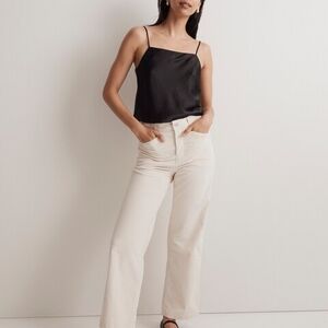 Madewell Wide-Leg White Courderoys, Size 28P
